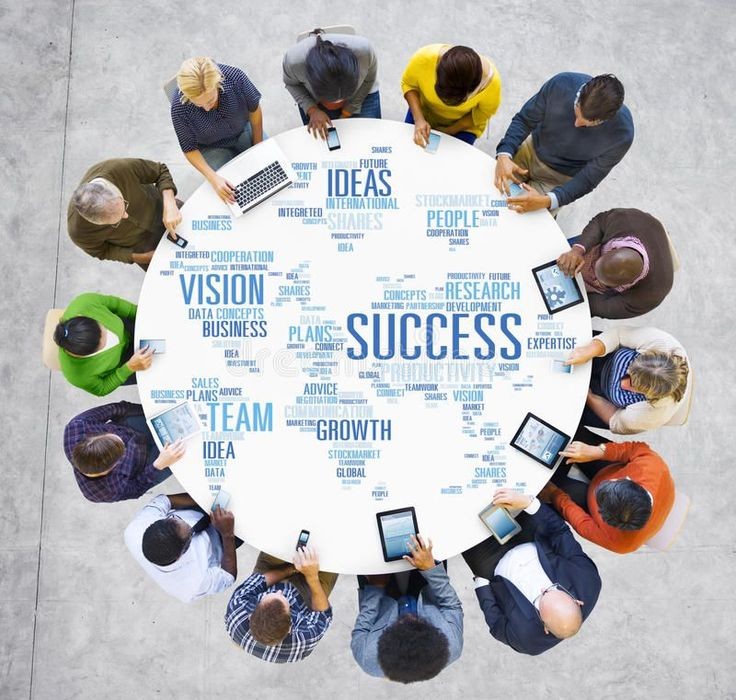 Professional team collaborating around a business planning table